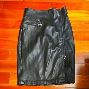 Black Vegan Leather Skirt